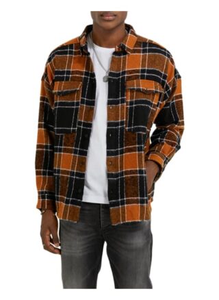 Tigha Oversized Hemd Jonte Oversize Fit braun