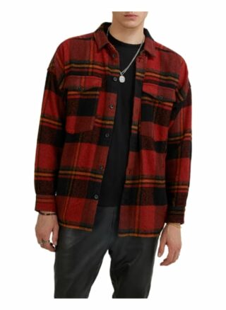Tigha Oversized Hemd Jonte Oversize Fit rot
