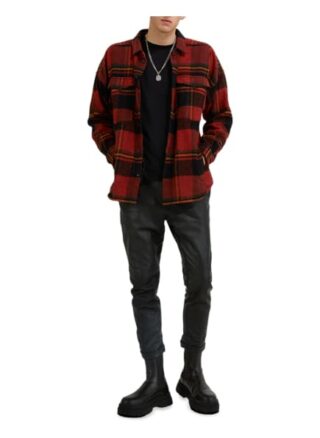 Tigha Oversized Hemd Jonte Oversize Fit rot