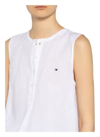 Tommy Hilfiger Blusentop Aus Leinen weiss