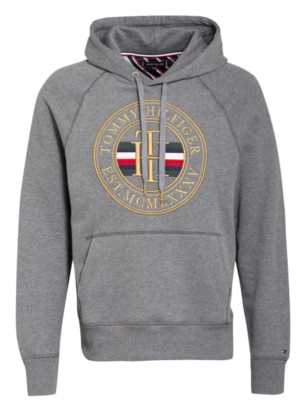 Tommy Hilfiger Hoodie Mit Stickereien grau Tommy Hilfiger Hoodie Mit Stickereien grau