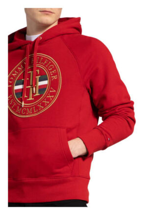 Tommy Hilfiger Hoodie Mit Stickereien rot
