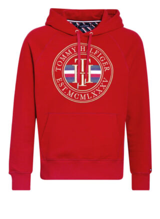 Tommy Hilfiger Hoodie Mit Stickereien rot