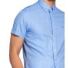 Tommy Hilfiger Kurzarm-Hemd Slim Fit Mit Leinen blau