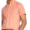 Tommy Hilfiger Kurzarm-Hemd Slim Fit Mit Leinen orange