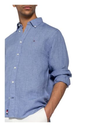 Tommy Hilfiger Leinenhemd Regular Fit blau