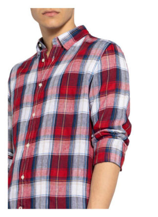 Tommy Hilfiger Leinenhemd Regular Fit rot