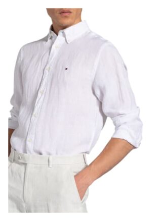 Tommy Hilfiger Leinenhemd Regular Fit weiss