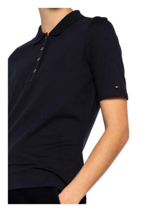 Tommy Hilfiger Essential Piqué-Poloshirt Damen, Blau