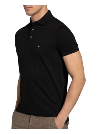 Tommy Hilfiger Pique-Poloshirt Herren, Schwarz