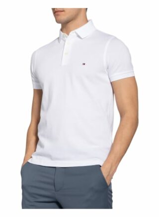 Tommy Hilfiger Pique-Poloshirt Herren, Weiß