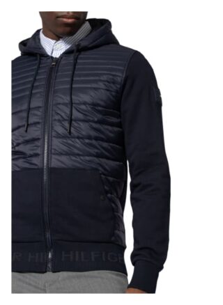 Tommy Hilfiger Sweatjacke Im Materialmix blau