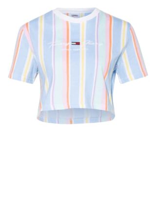 Tommy Jeans Cropped-Shirt blau