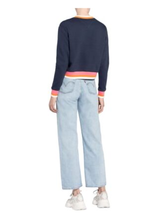 Tommy Jeans Cropped-Sweatshirt blau
