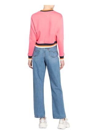 Tommy Jeans Cropped-Sweatshirt pink