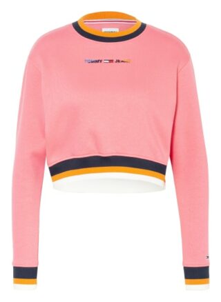Tommy Jeans Cropped-Sweatshirt pink