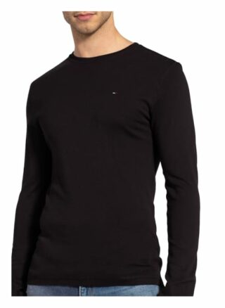 Tommy Jeans Longsleeve Herren, Schwarz