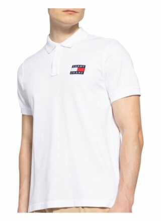 Tommy Jeans Pique-Poloshirt Herren, Weiß