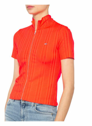 Tommy Jeans Strickshirt Mit Reißverschluss pink