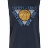 Tommy Jeans Top Mit Schmucksteinbesatz blau