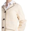 Tory Burch Tweed-Jacke Mit Glitzergarn weiss