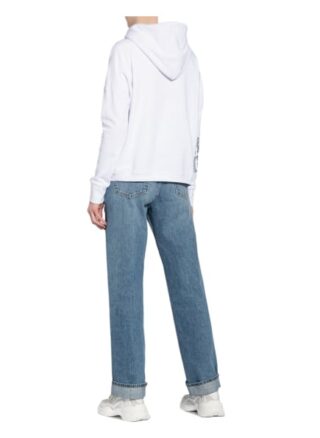 True Religion Hoodie True Mit Schmucksteinbesatz weiss