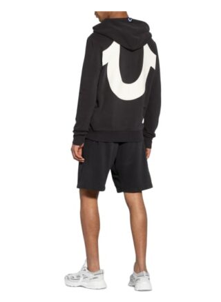 True Religion Hoodie Herren, Schwarz