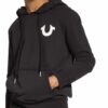 True Religion Hoodie Herren, Schwarz