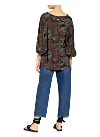 True Religion Oversized-Blusenshirt Mit 3/4-Arm gruen