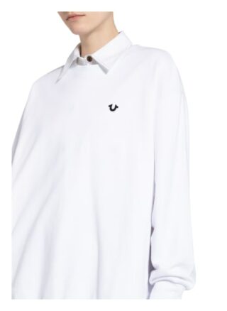 True Religion Oversized-Sweatshirt True weiss