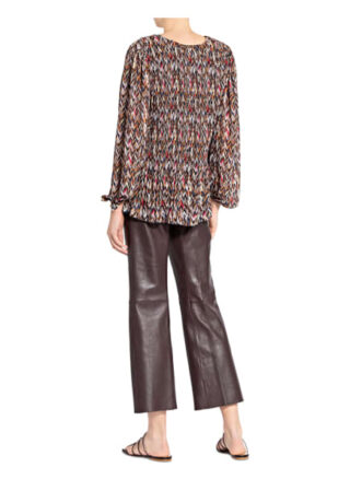 True Religion Plisseebluse braun