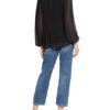 True Religion Plisseebluse schwarz