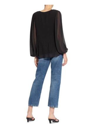 True Religion Plisseebluse schwarz