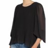 True Religion Plisseebluse schwarz