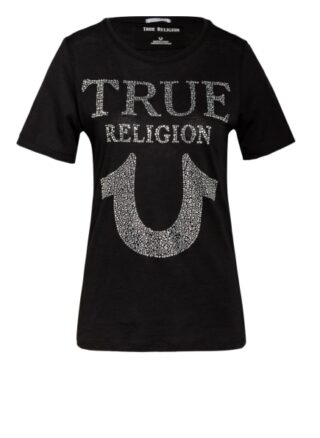 True Religion True T-Shirt Damen, Schwarz