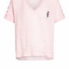 Twenty Six Peers T-Shirt Aus Leinen rosa