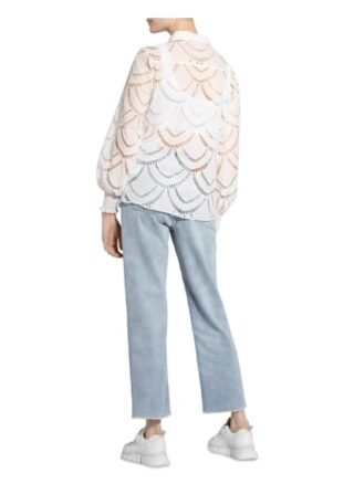 Valérie Khalfon Bluse Aus Lochspitze weiss
