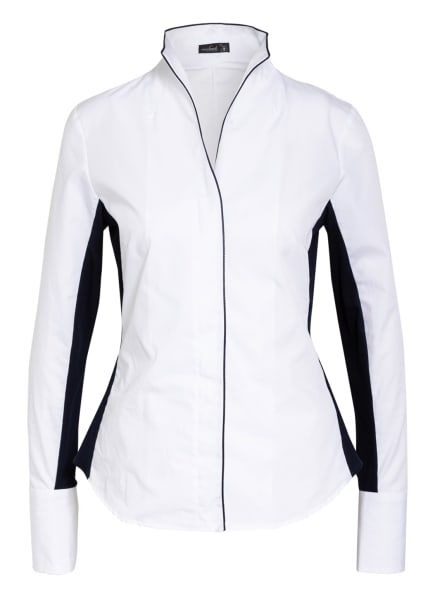 Van Laack Bluse Myrthe Im Materialmix blau Van Laack Bluse Myrthe Im Materialmix blau