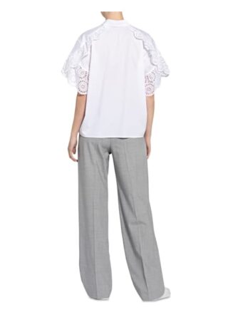 Van Laack Hemdbluse Aina Mit Lochspitze weiss