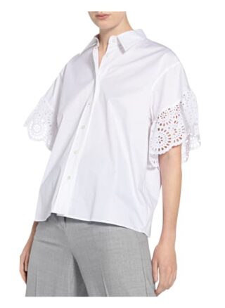 Van Laack Hemdbluse Aina Mit Lochspitze weiss