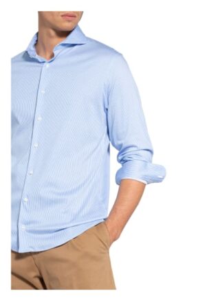 Van Laack Jerseyhemd Per Slim Fit blau