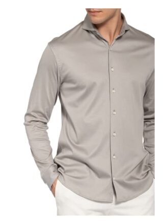 Van Laack Jerseyhemd Per Tailor Fit beige