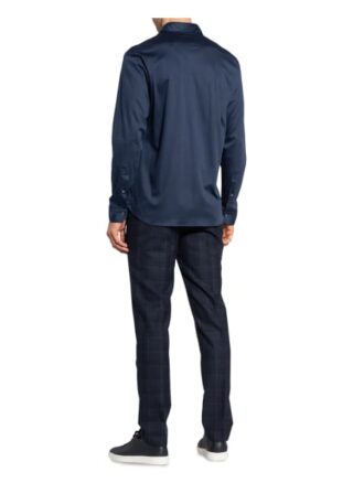 van Laack Per Jersey-Hemd Herren, Blau