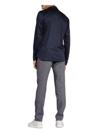 Van Laack Jerseyhemd Per Tailor Fit blau