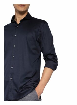 Van Laack Jerseyhemd Per Tailor Fit blau