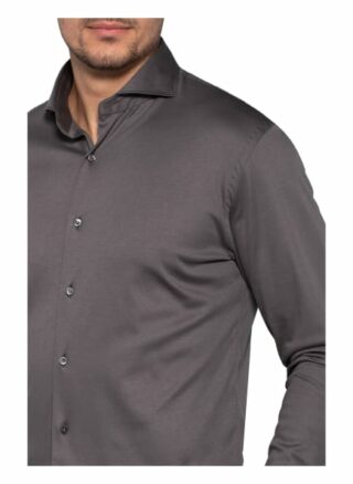 Van Laack Jerseyhemd Per Tailor Fit grau