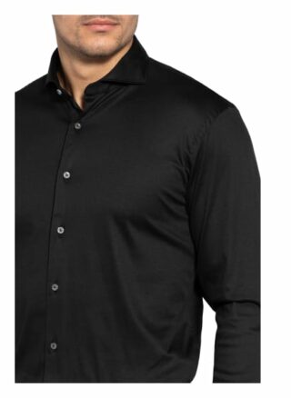 Van Laack Jerseyhemd Per Tailor Fit schwarz