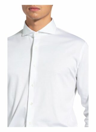 Van Laack Jerseyhemd Per Tailor Fit weiss