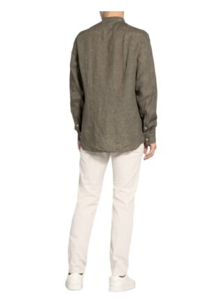 Van Laack Leinenhemd Tailor Fit Mit Stehkragen gruen