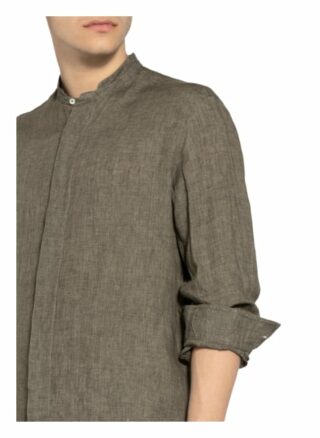 Van Laack Leinenhemd Tailor Fit Mit Stehkragen gruen